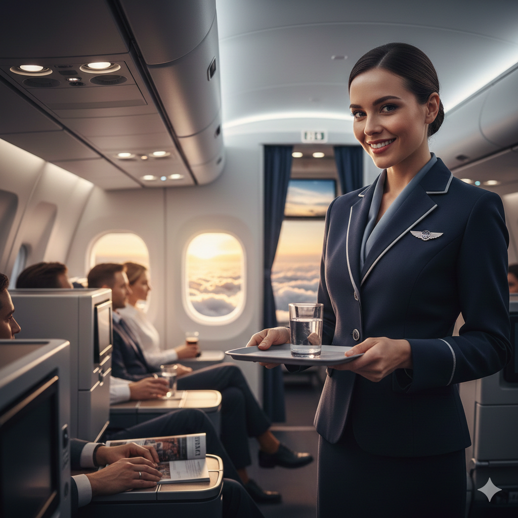 تصویر مقاله: سوالات متداول مصاحبه شغلی مهماندار هواپیما