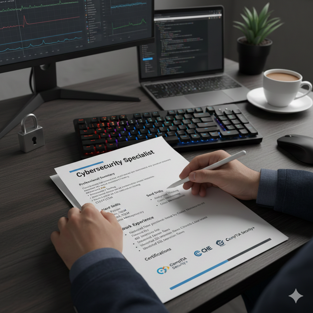 تصویر مقاله: نوشتن یک رزومه برای متخصص امنیت سایبری (Cybersecurity Specialist)